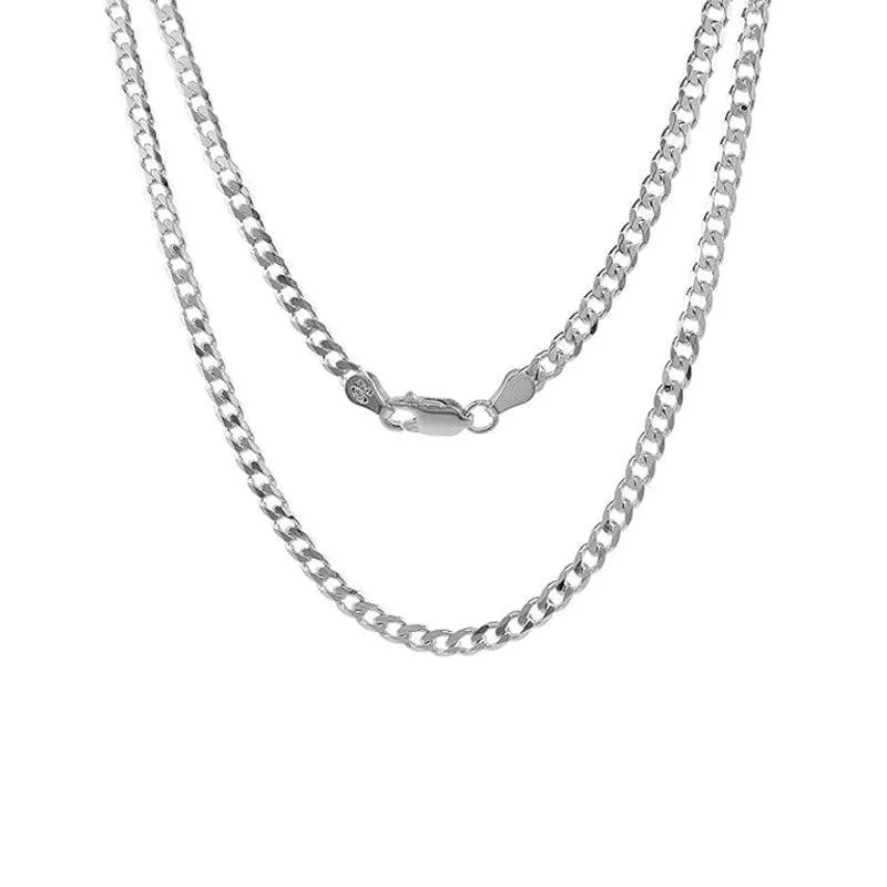 Sterling Silver 20" 3.8mm Curb Link Chain