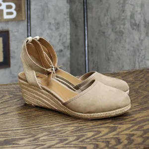 Style & Co Womens Mailena Wedge Espadrille Sandals MAILENAF Light Taupe Brown 6M