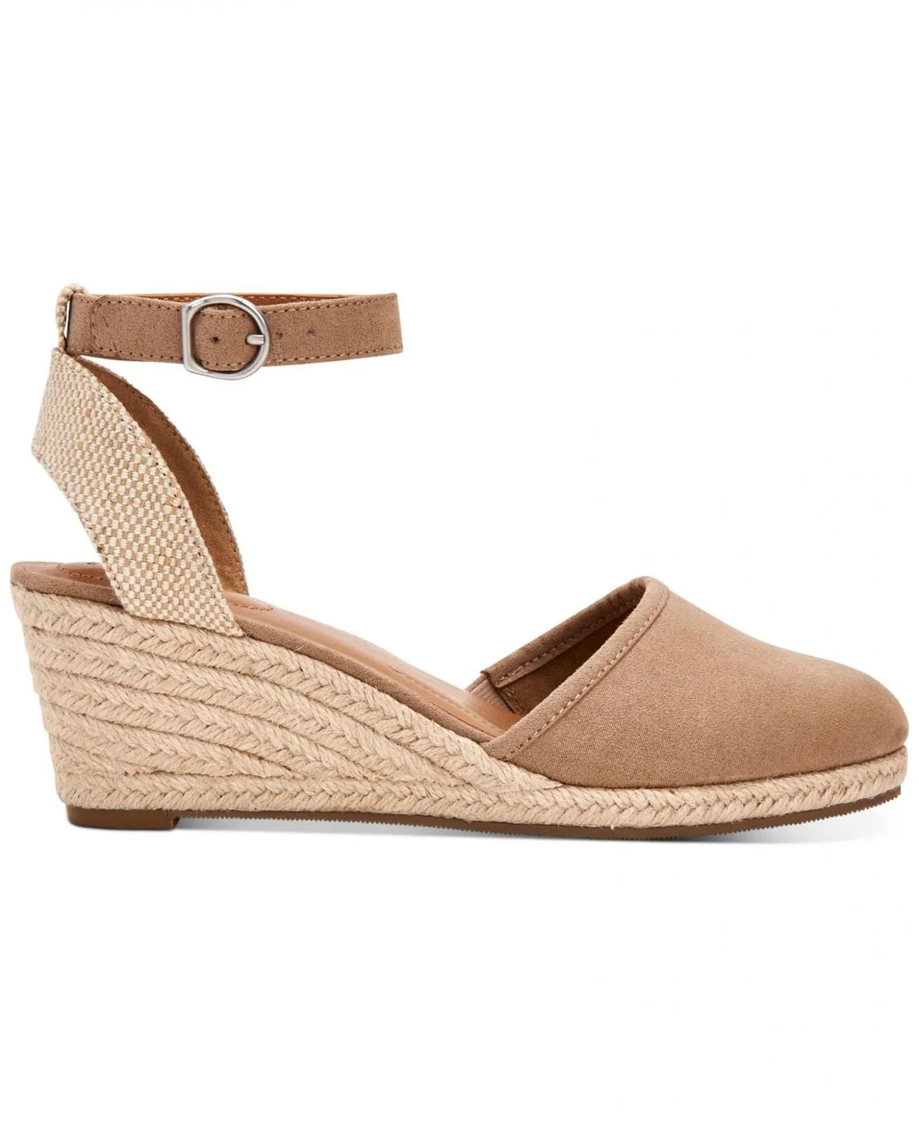 Style & Co Womens Mailena Wedge Espadrille Sandals MAILENAF Light Taupe Brown 6M