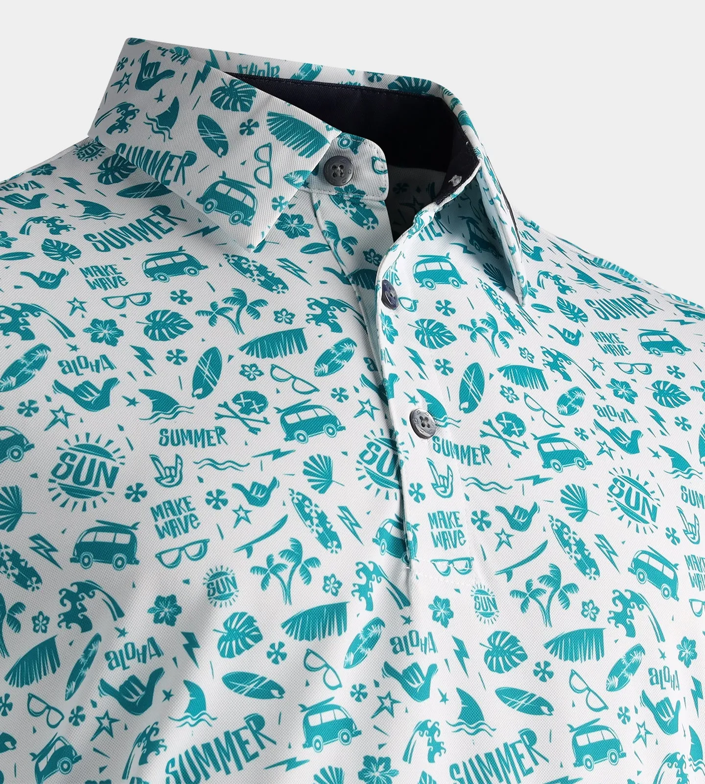 SUMMER BEACH POLO - TEAL