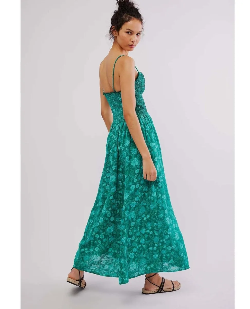 Sweet Nothings Midi Dress Green Print