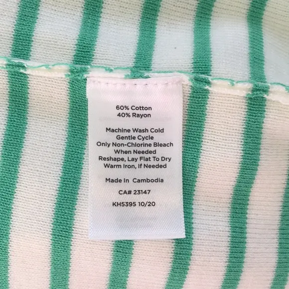 TALBOTS | COTTON BLEND SWEATER SHELL - TIPPED WITH STRIPES