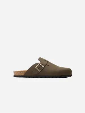 Taro Comfort Men's Vegan Footbed Slippers | Brown