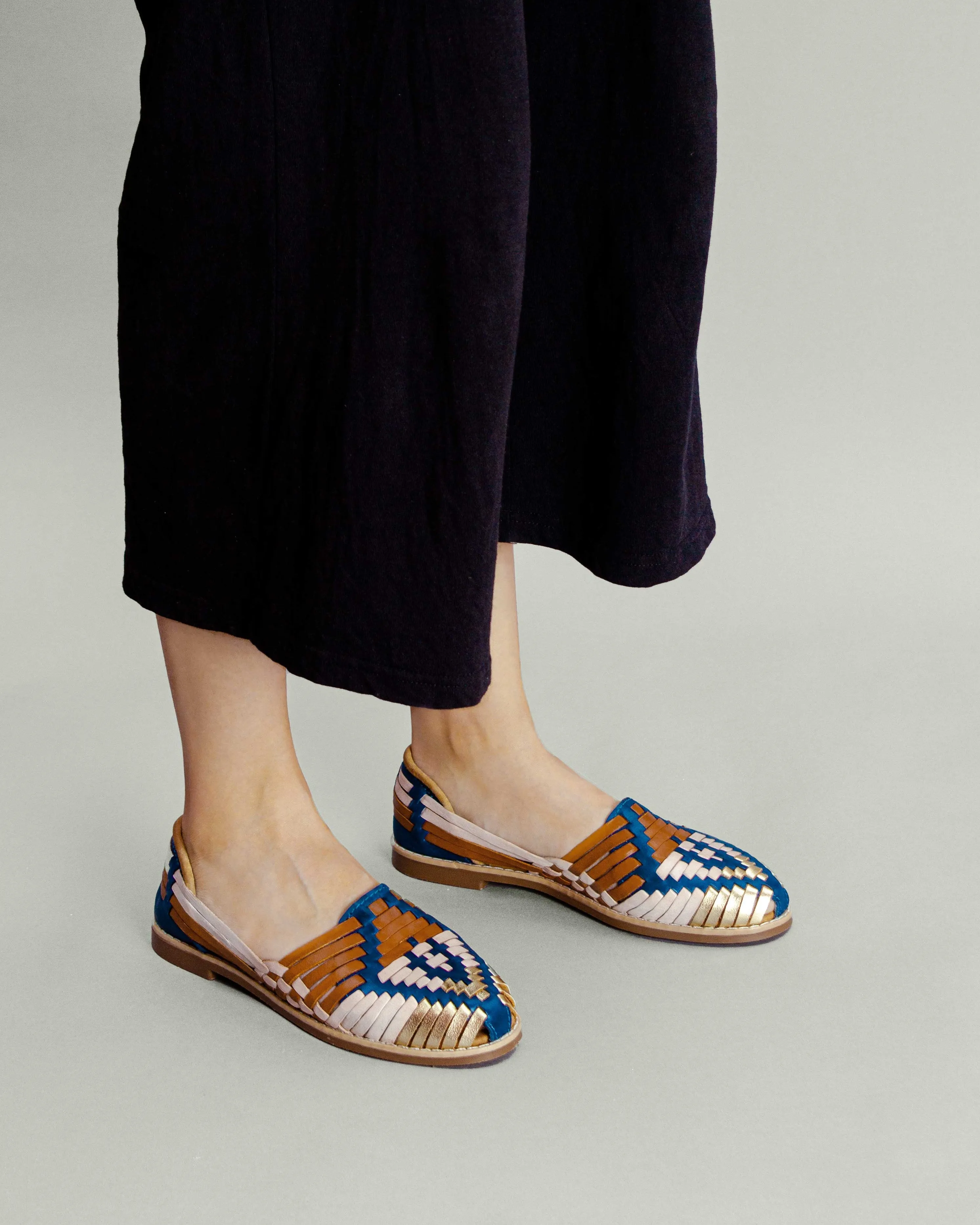 The Artesano Leather Huarache Flat Sandals