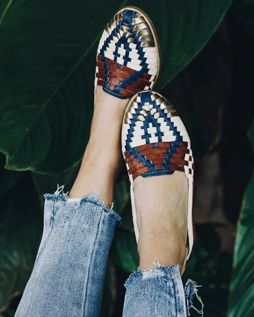 The Artesano Leather Huarache Flat Sandals