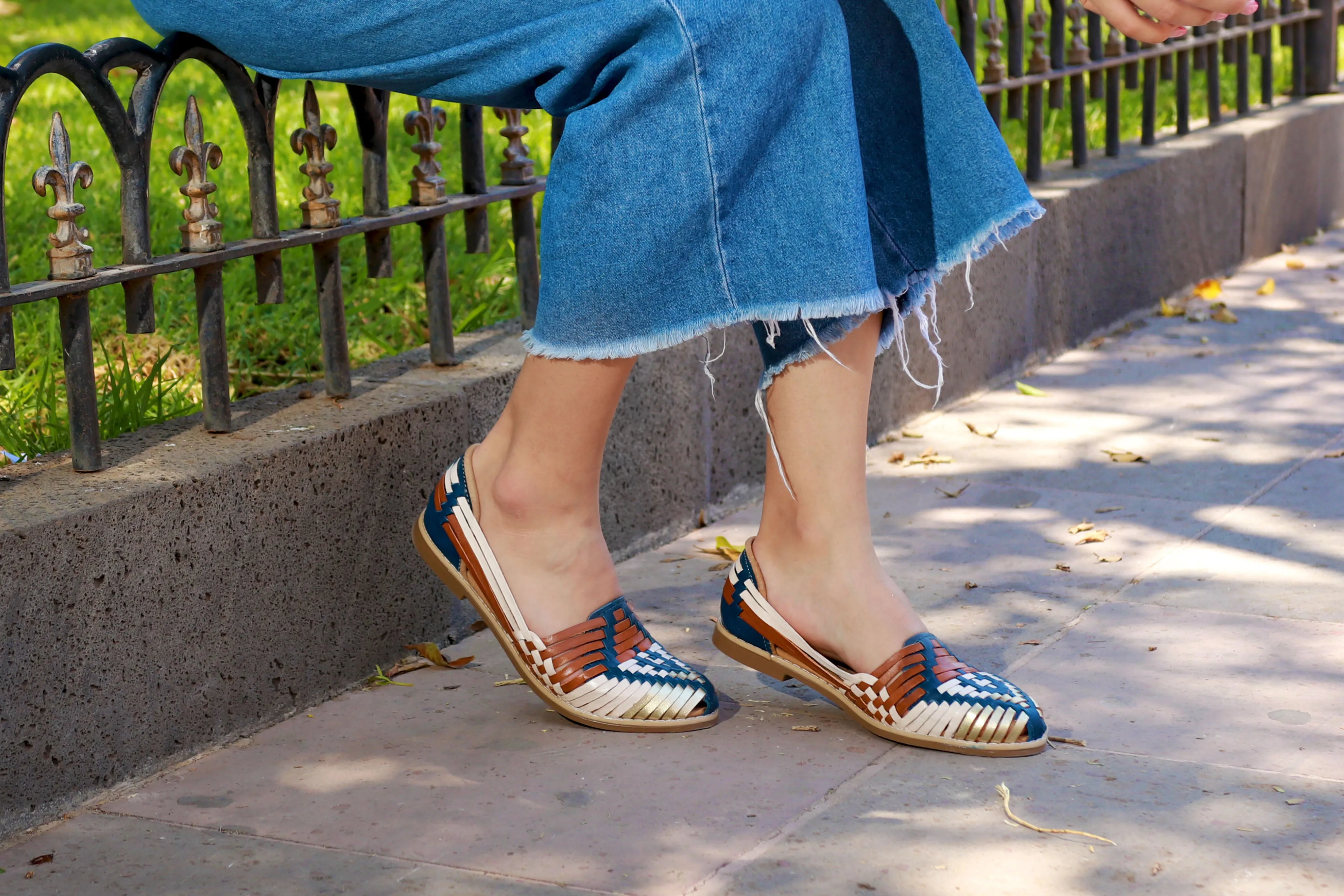 The Artesano Leather Huarache Flat Sandals
