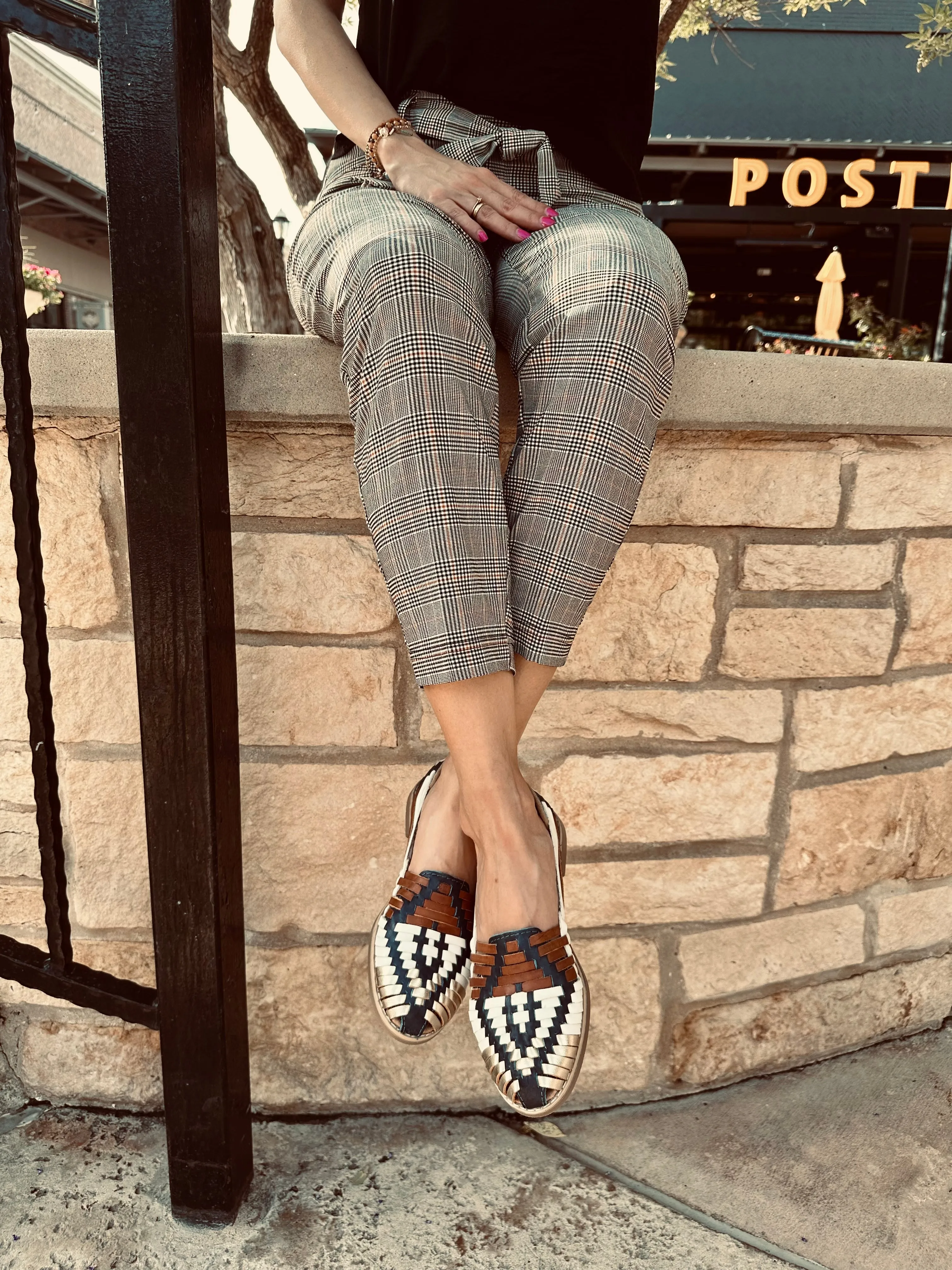 The Artesano Leather Huarache Flat Sandals