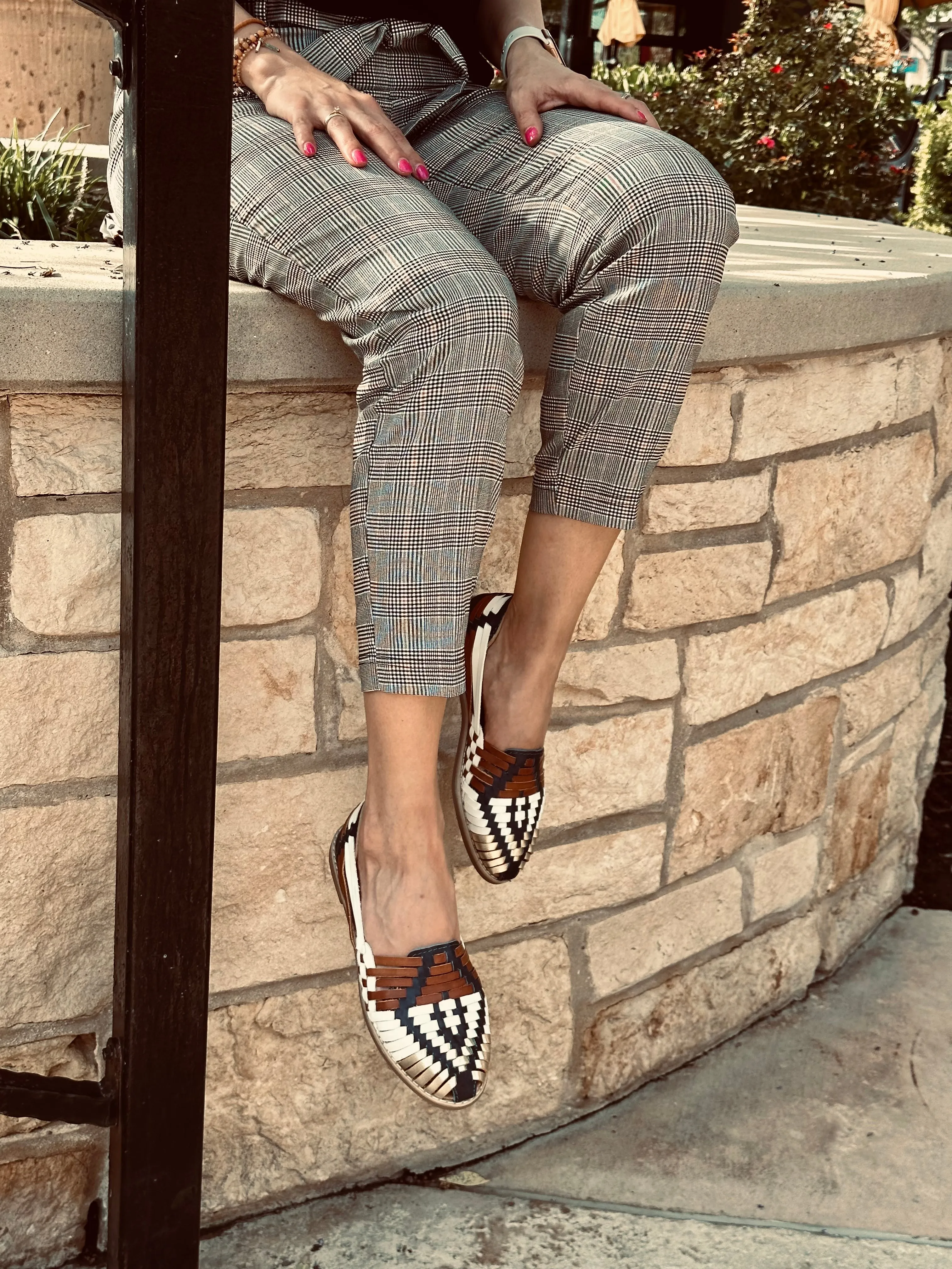 The Artesano Leather Huarache Flat Sandals