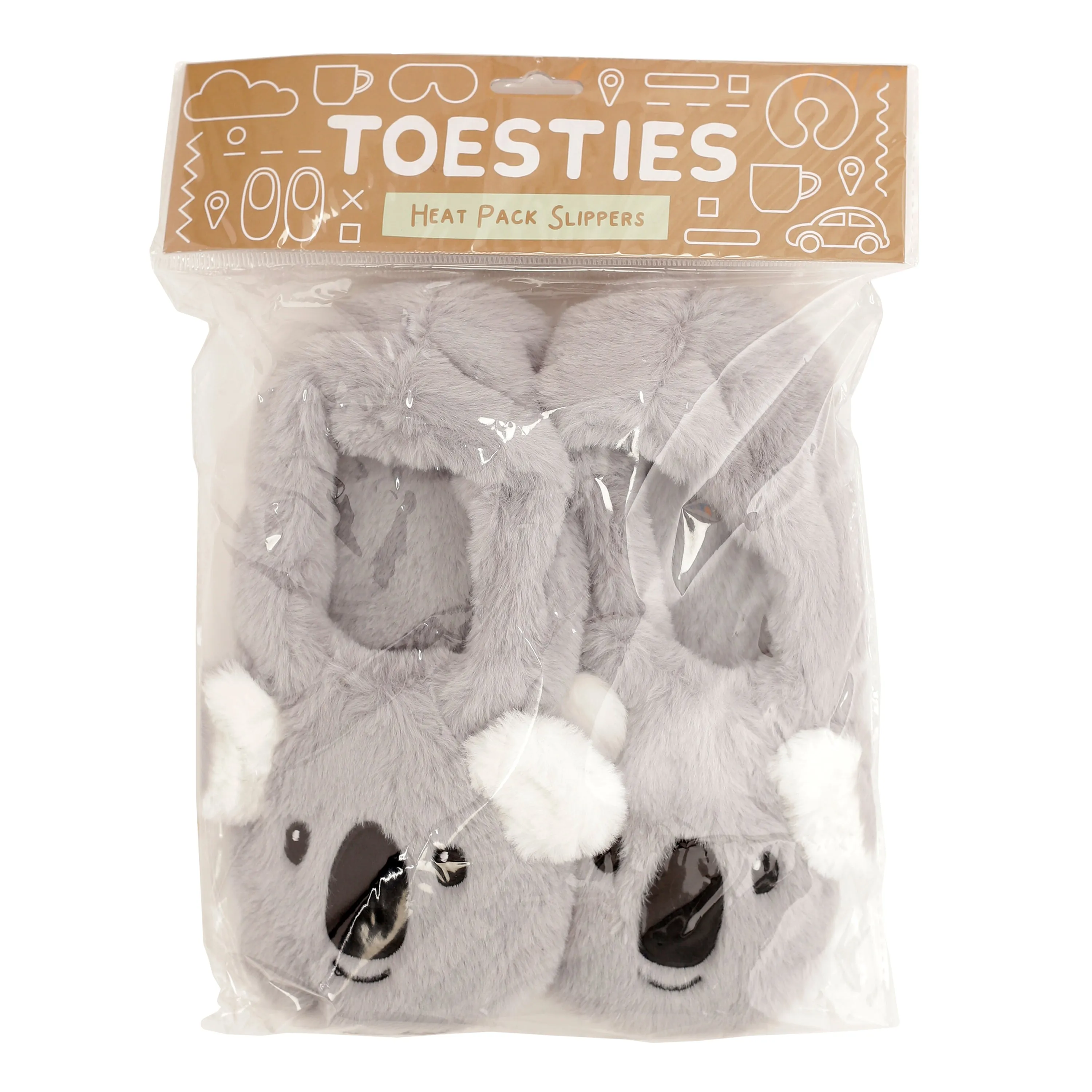 Toesties Heat Wheat Pack Warmer Slippers - Koala