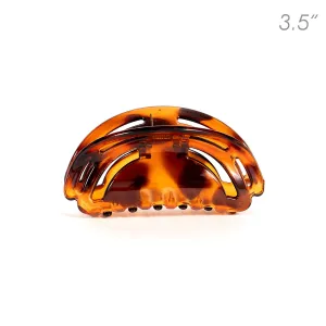 Tortoise Plastic Flat Teeth Hair Clamp