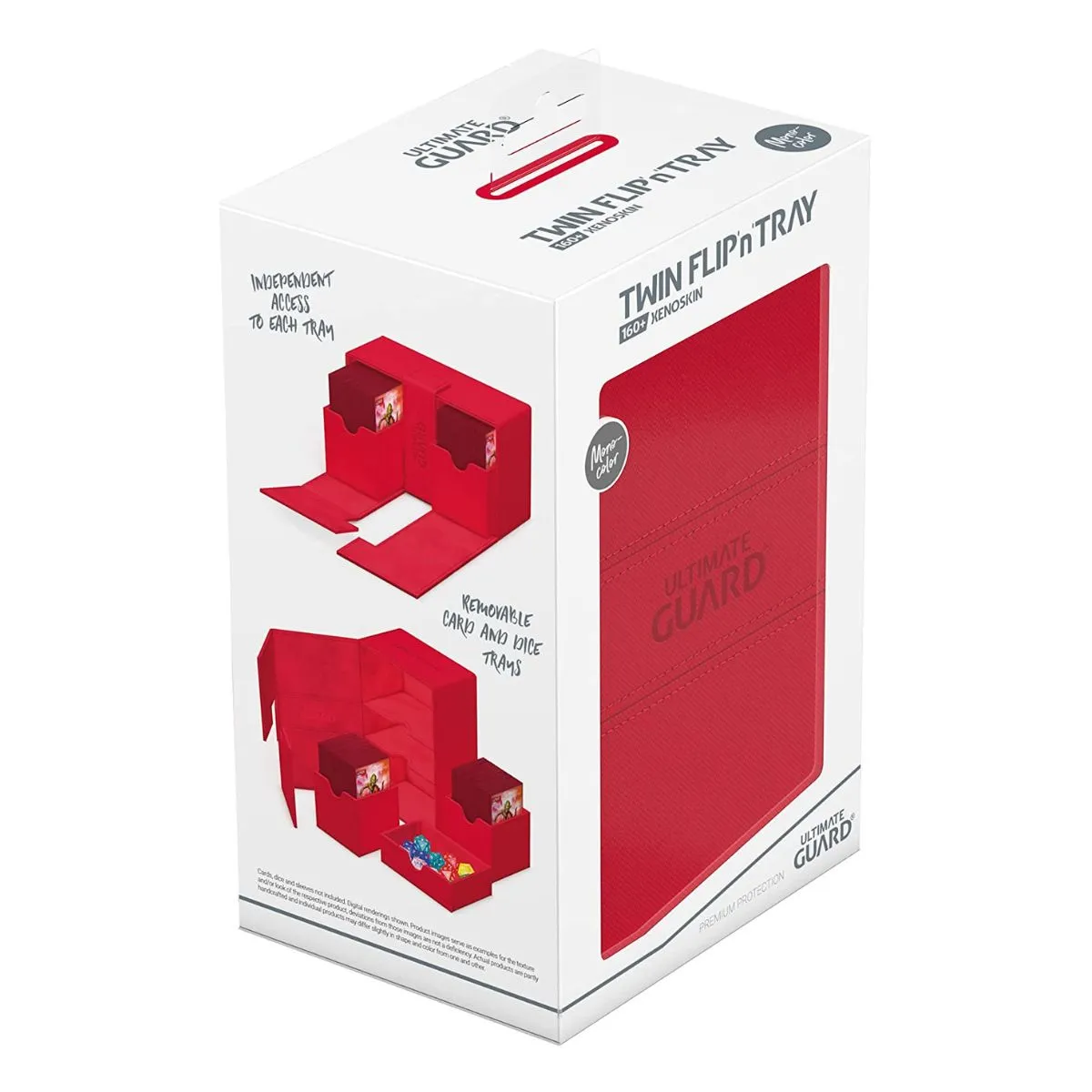 Ultimate Guard Flip n Tray 160  XenoSkin Monocolor Red Deck Box