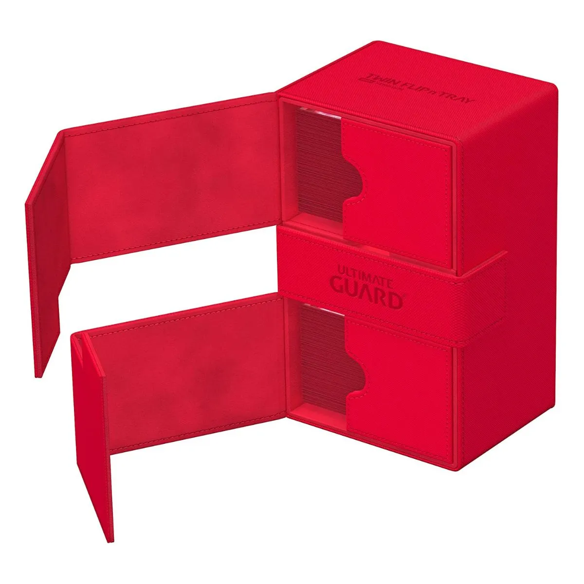 Ultimate Guard Flip n Tray 160  XenoSkin Monocolor Red Deck Box
