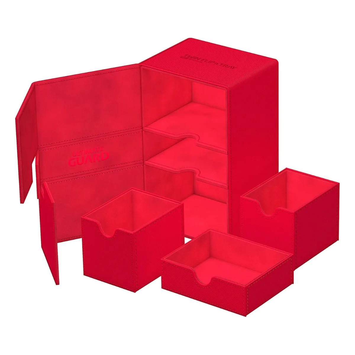 Ultimate Guard Flip n Tray 160  XenoSkin Monocolor Red Deck Box
