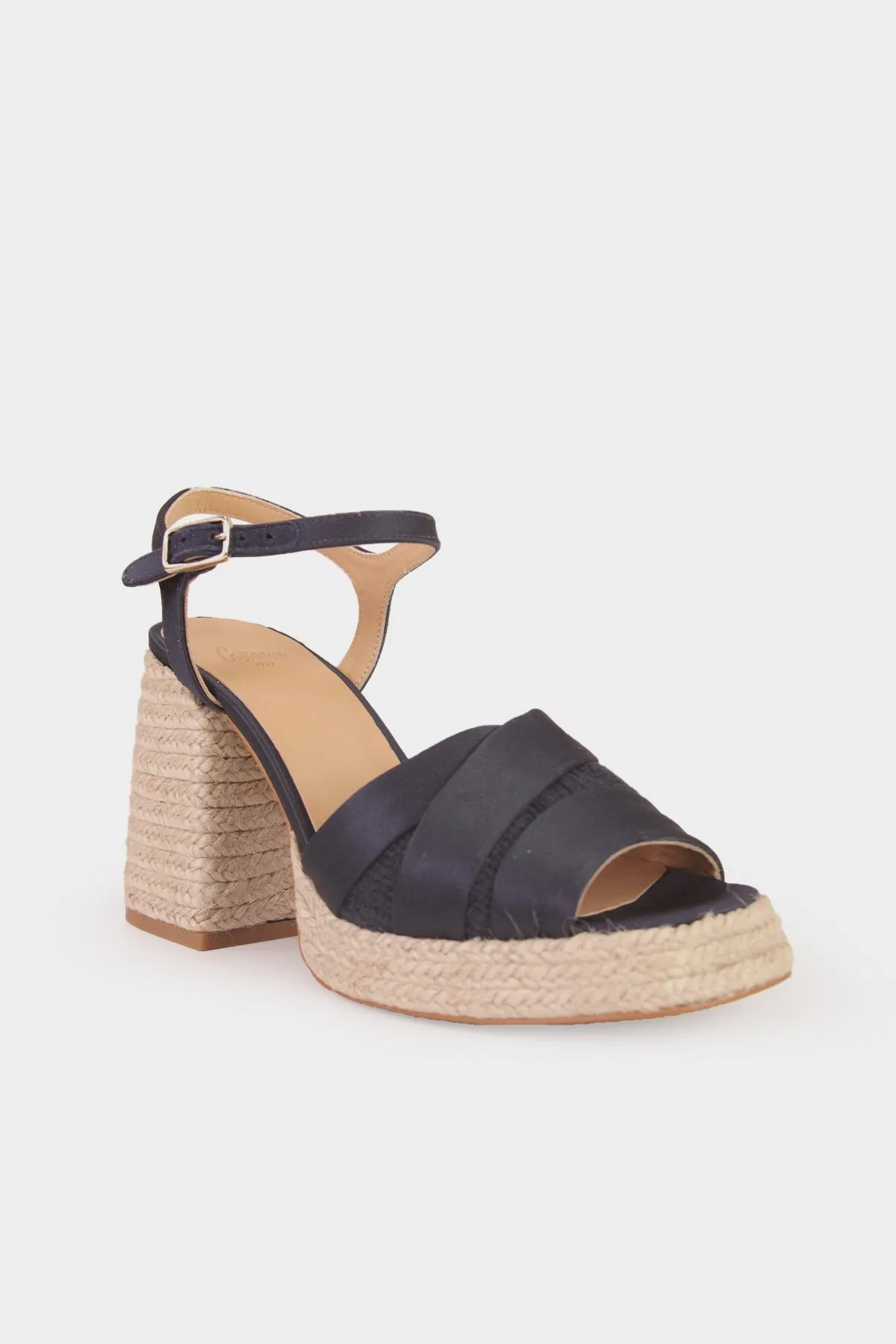 Valentina Platform Sandal in Azul Noche