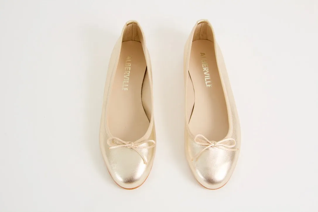 Vanessa Gold Ballerina Shoes