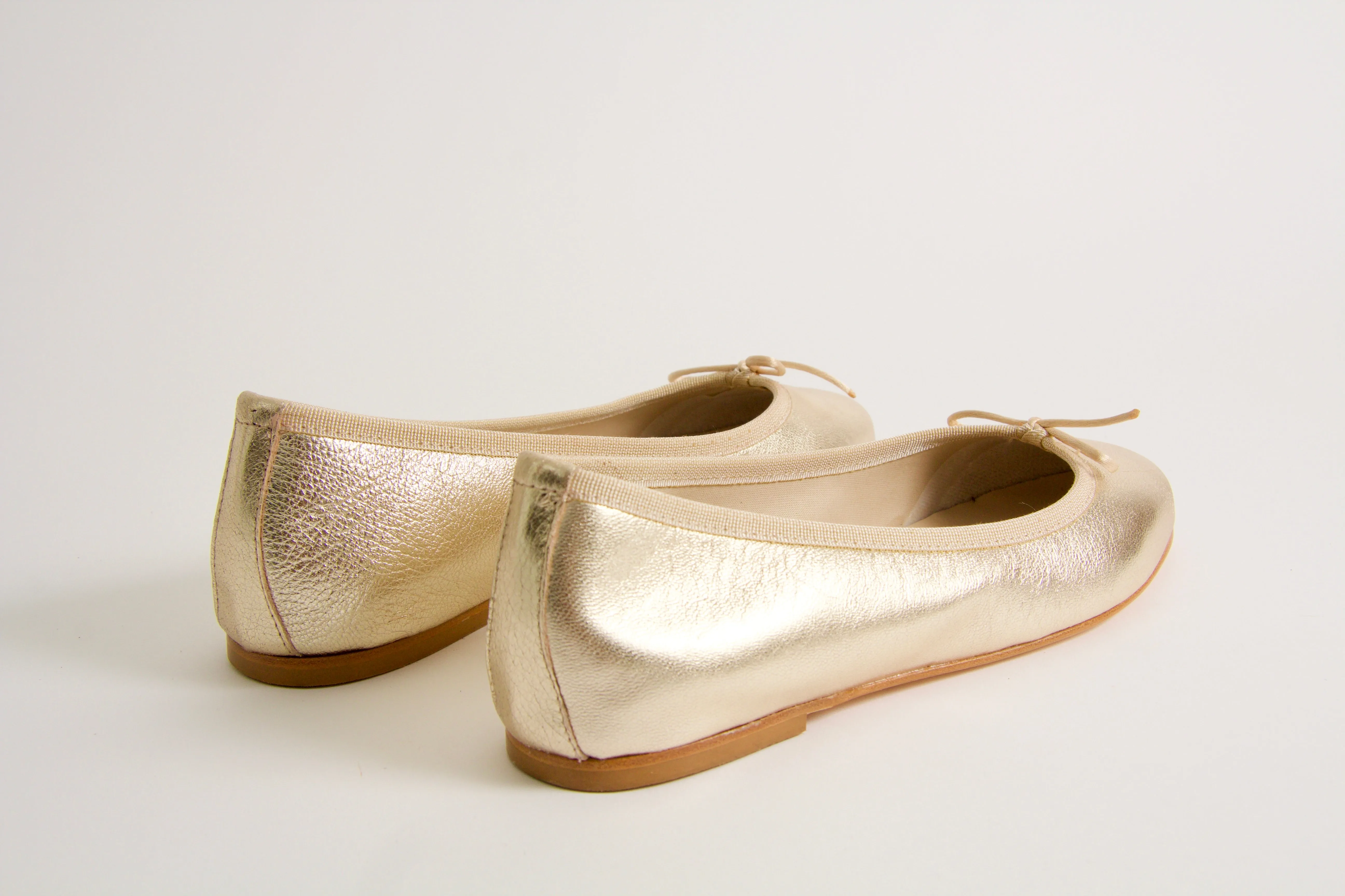 Vanessa Gold Ballerina Shoes