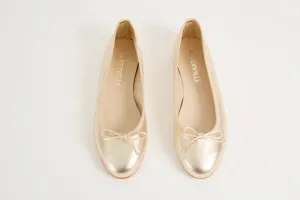 Vanessa Gold Ballerina Shoes