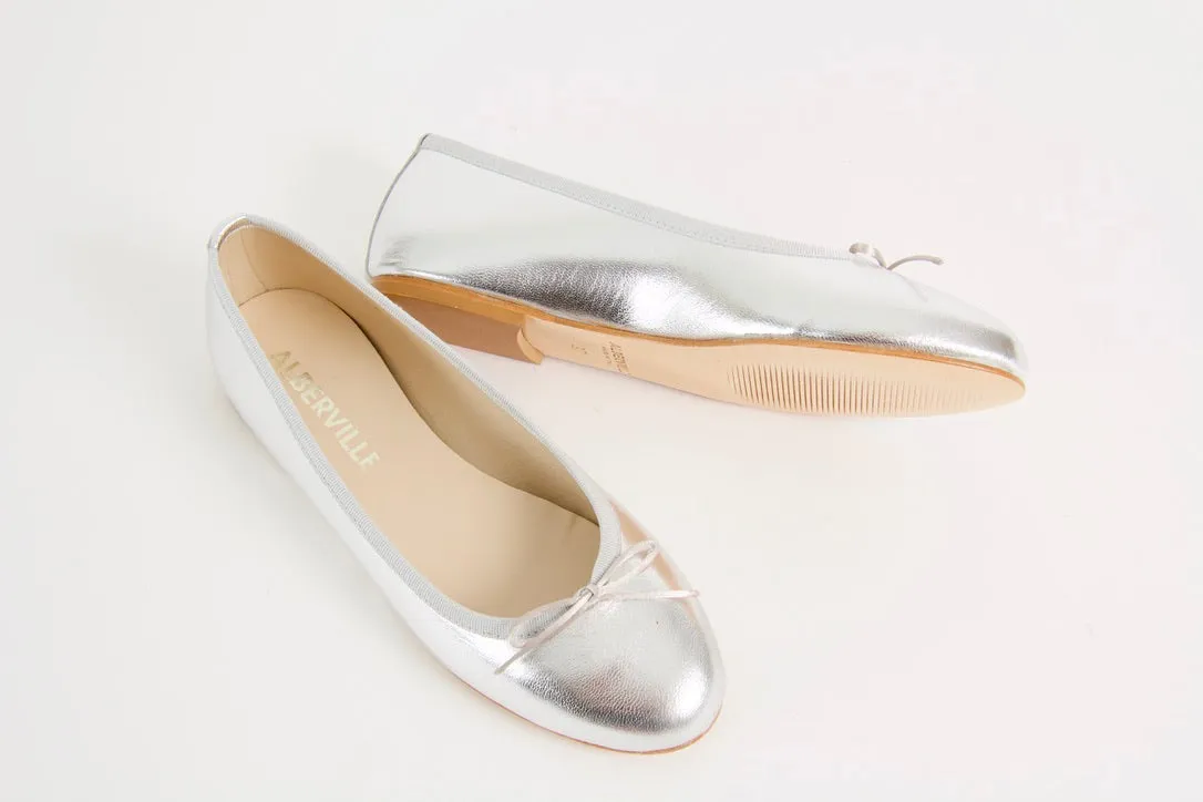 Vanessa Silver Ballerina Shoes