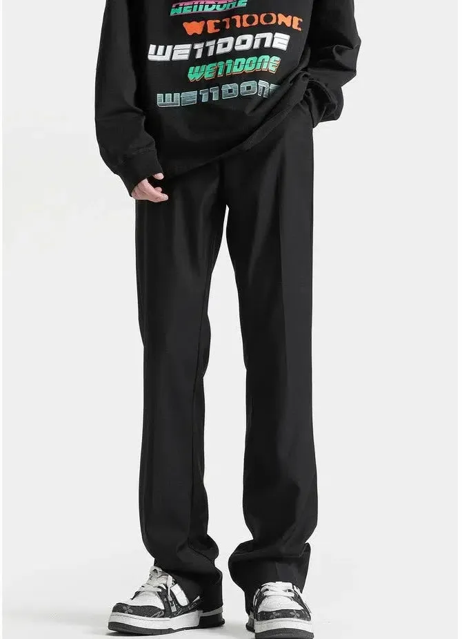 Versatile Straight Drape Suit Pants