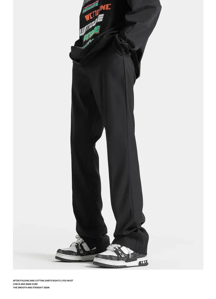 Versatile Straight Drape Suit Pants