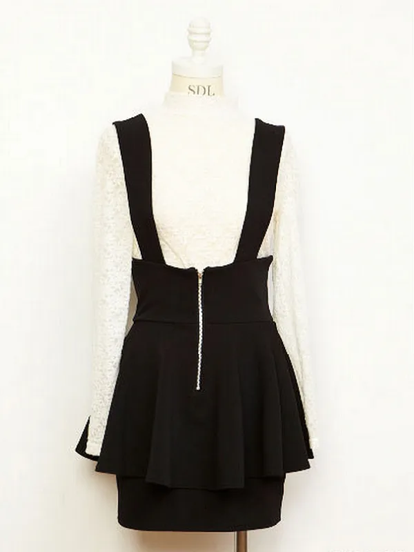 versatile zipper suspender skirt