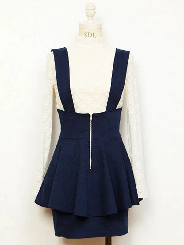versatile zipper suspender skirt