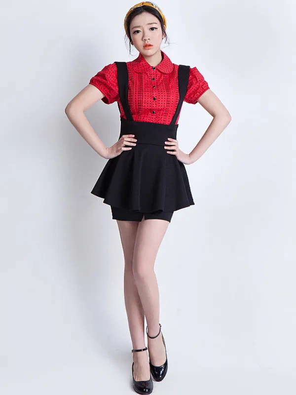 versatile zipper suspender skirt