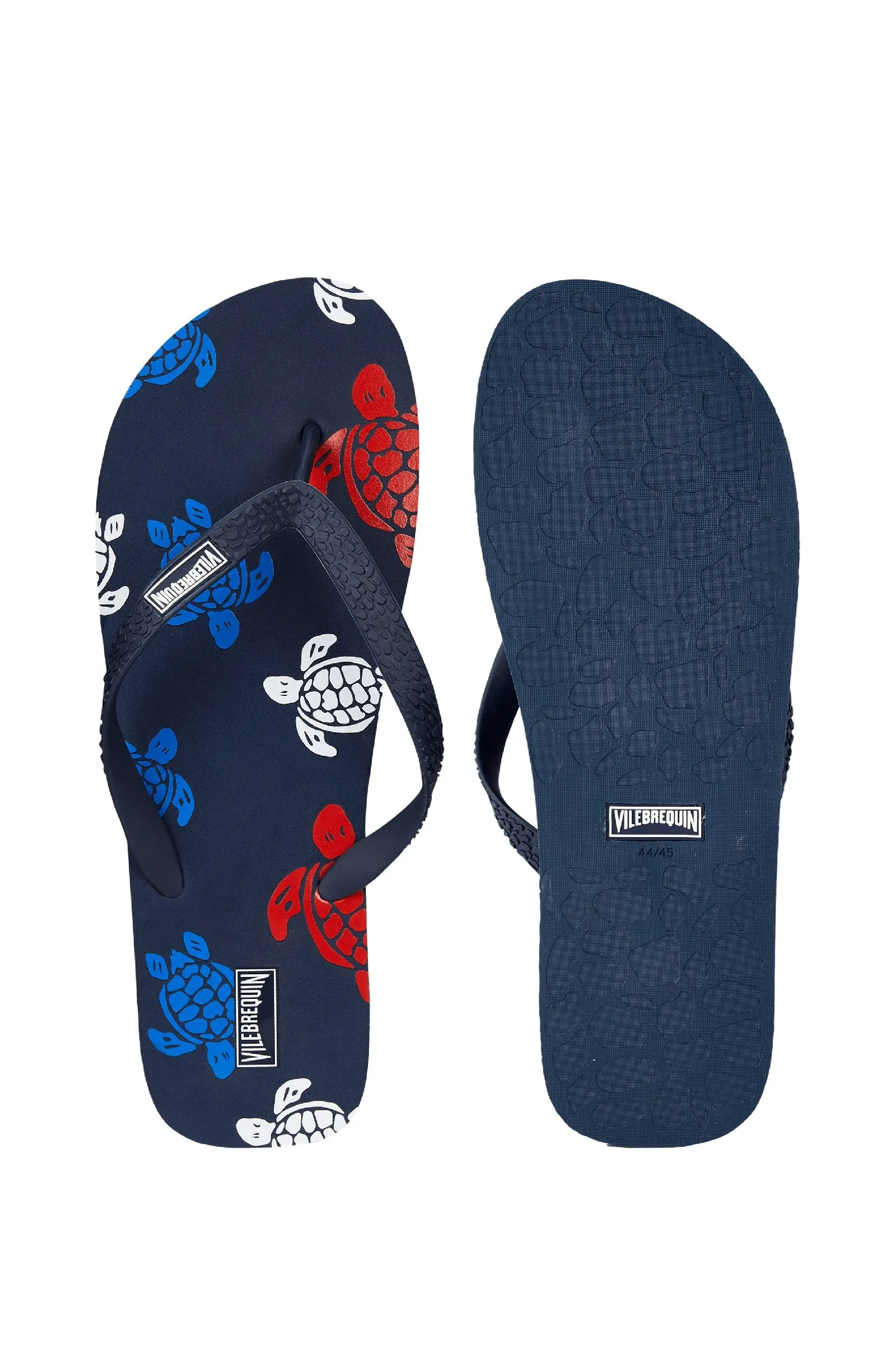 VILEBREQUIN Men Beach Flip Flops Tortues Multicolored