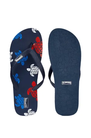 VILEBREQUIN Men Beach Flip Flops Tortues Multicolored