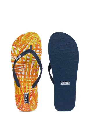 VILEBREQUIN Women Beach Flip Flops Palm Leaves