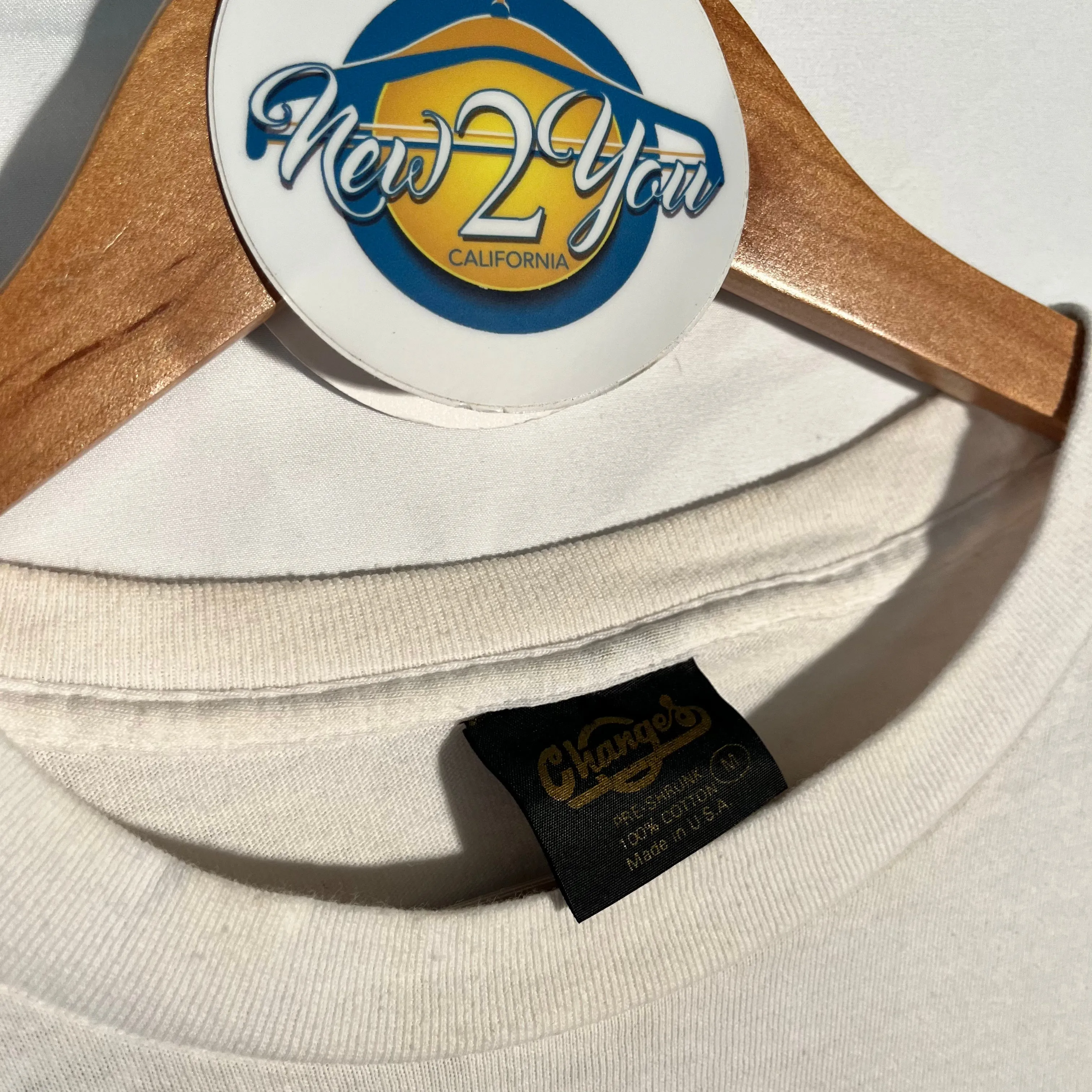 VTG '89 Changes 'Looney Tunes' Spell Out Postcard Tee - White