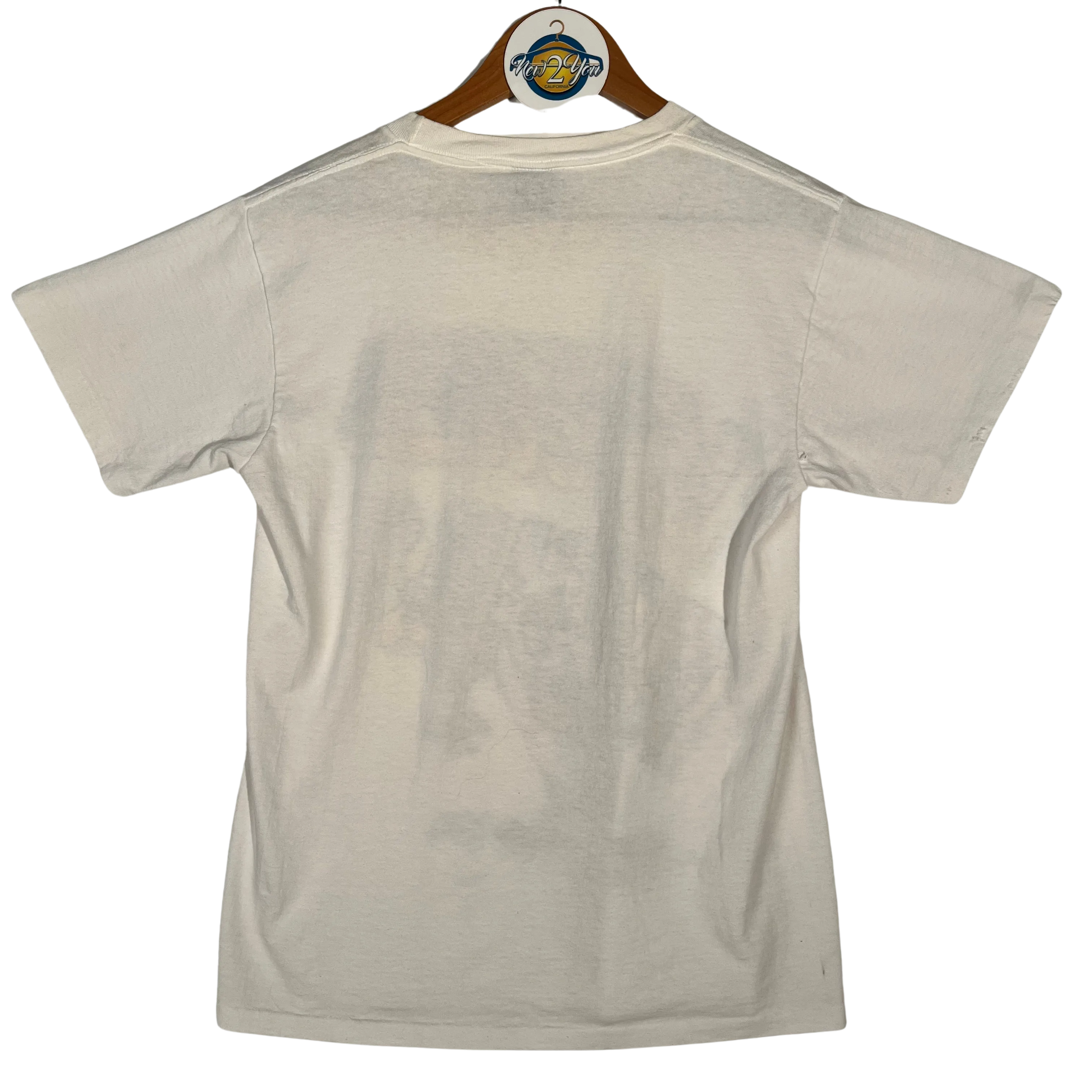 VTG '89 Changes 'Looney Tunes' Spell Out Postcard Tee - White