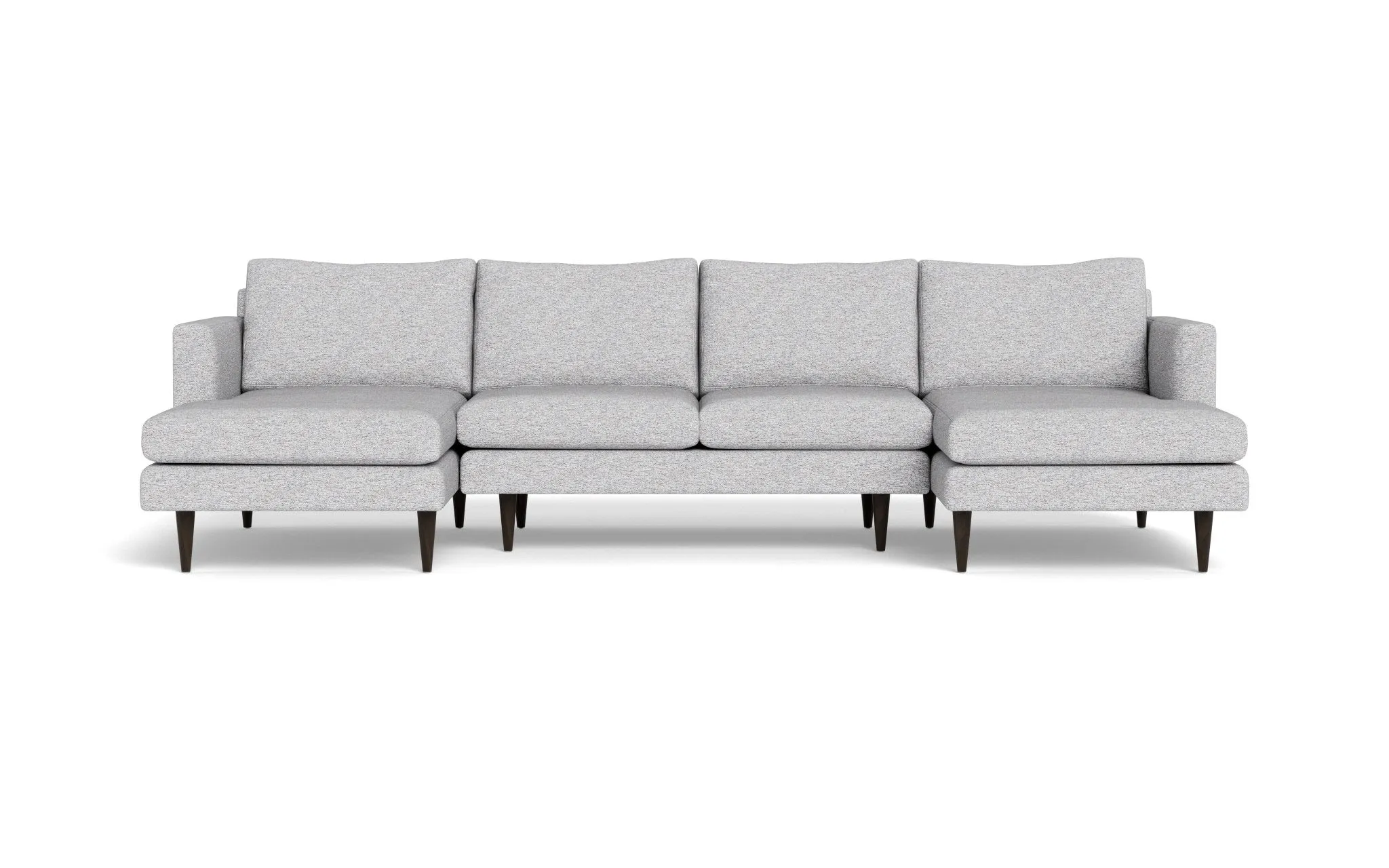 Wallace 126" Untufted Double Chaise U Sectional