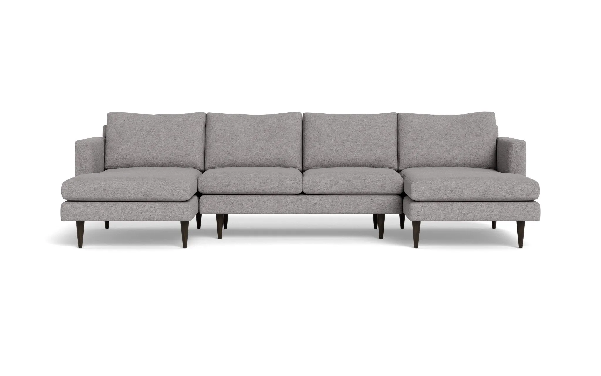 Wallace 126" Untufted Double Chaise U Sectional