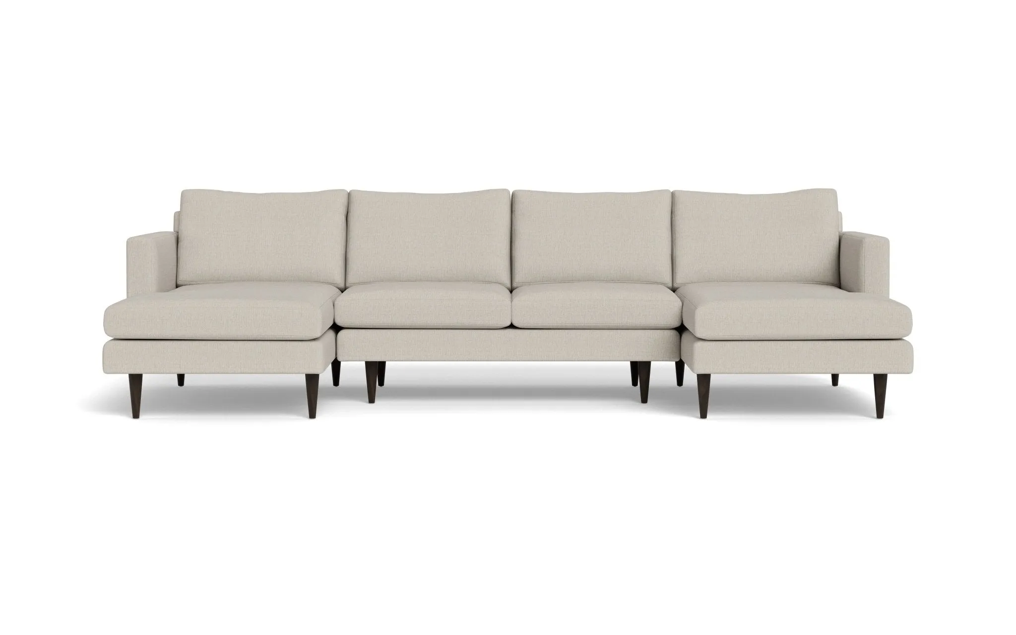 Wallace 126" Untufted Double Chaise U Sectional