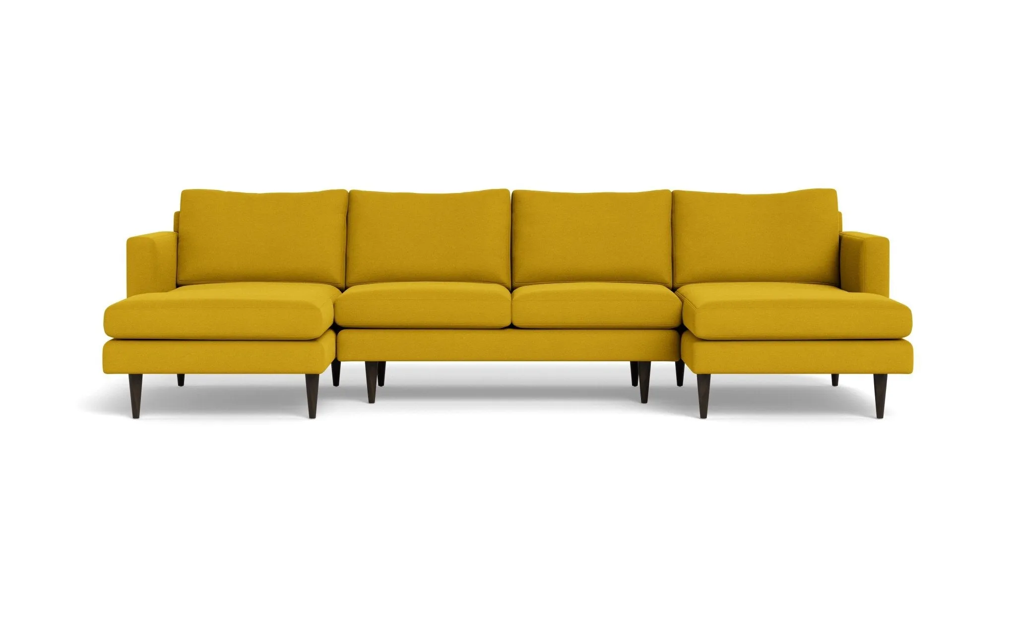 Wallace 126" Untufted Double Chaise U Sectional