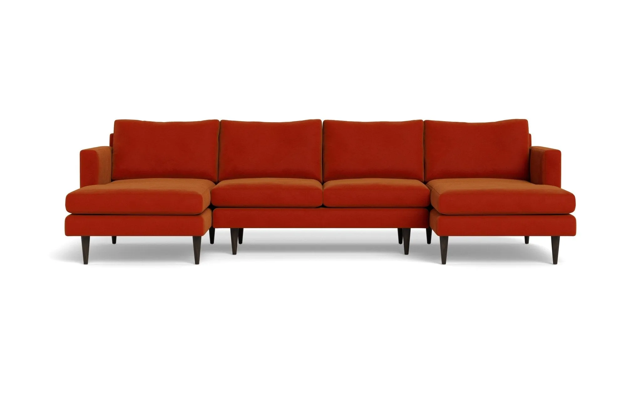 Wallace 126" Untufted Double Chaise U Sectional