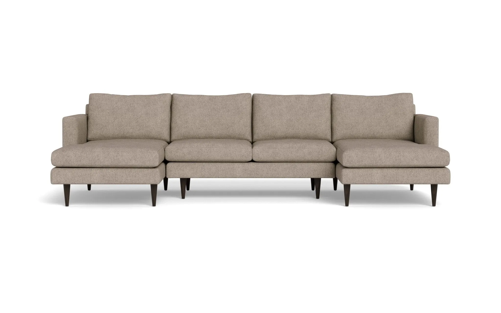 Wallace 126" Untufted Double Chaise U Sectional
