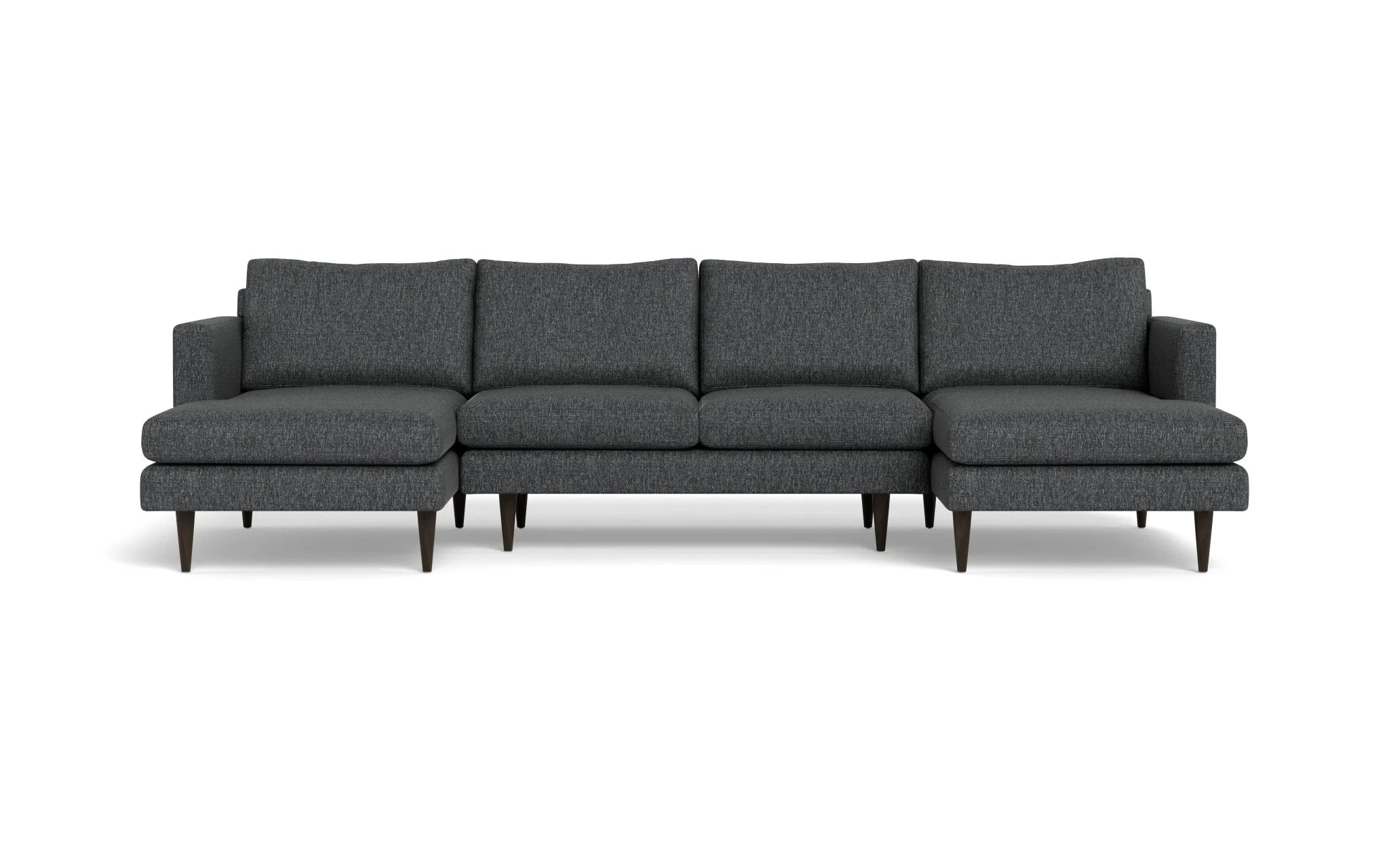 Wallace 126" Untufted Double Chaise U Sectional