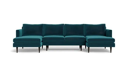 Wallace 126" Untufted Double Chaise U Sectional