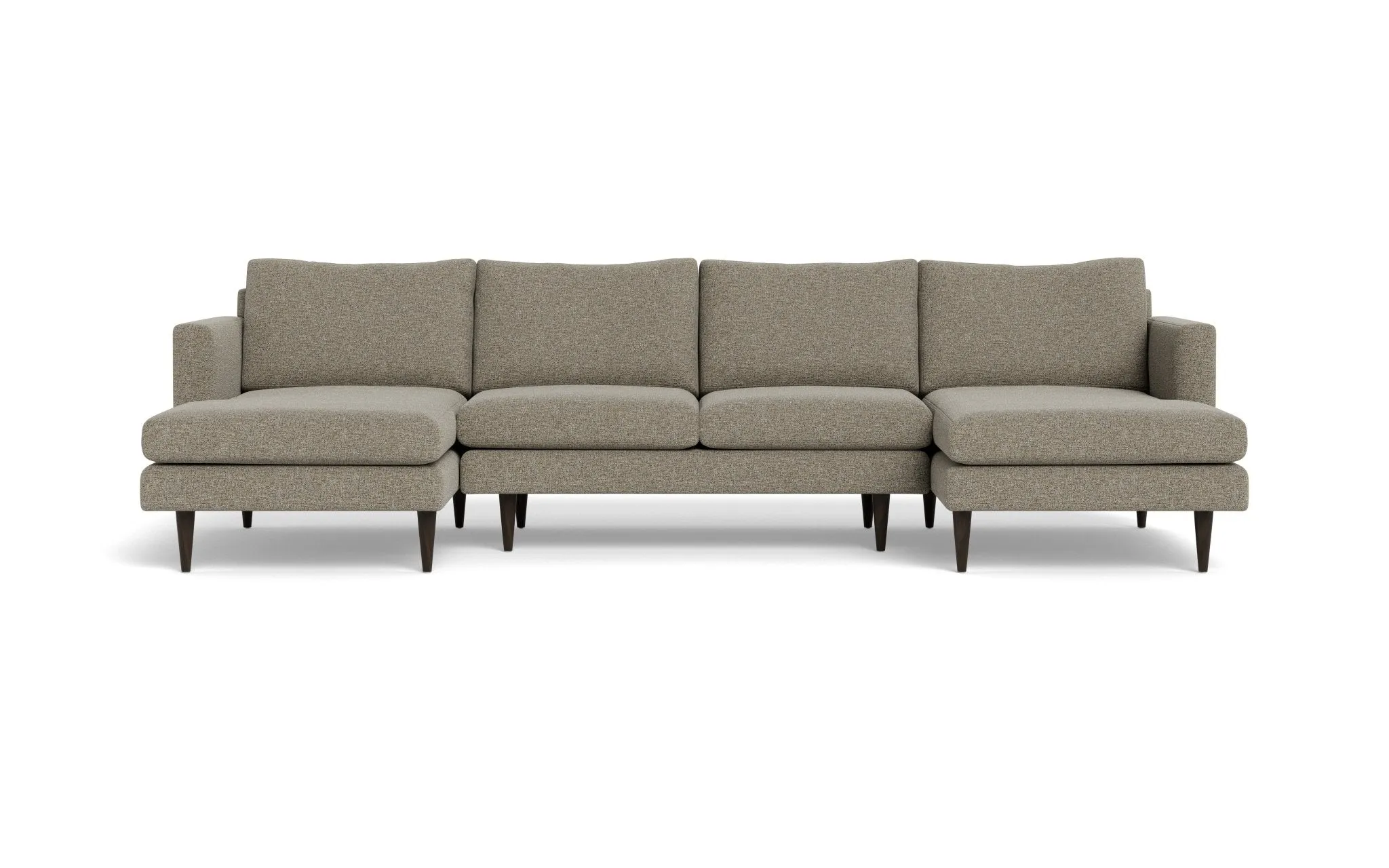 Wallace 126" Untufted Double Chaise U Sectional
