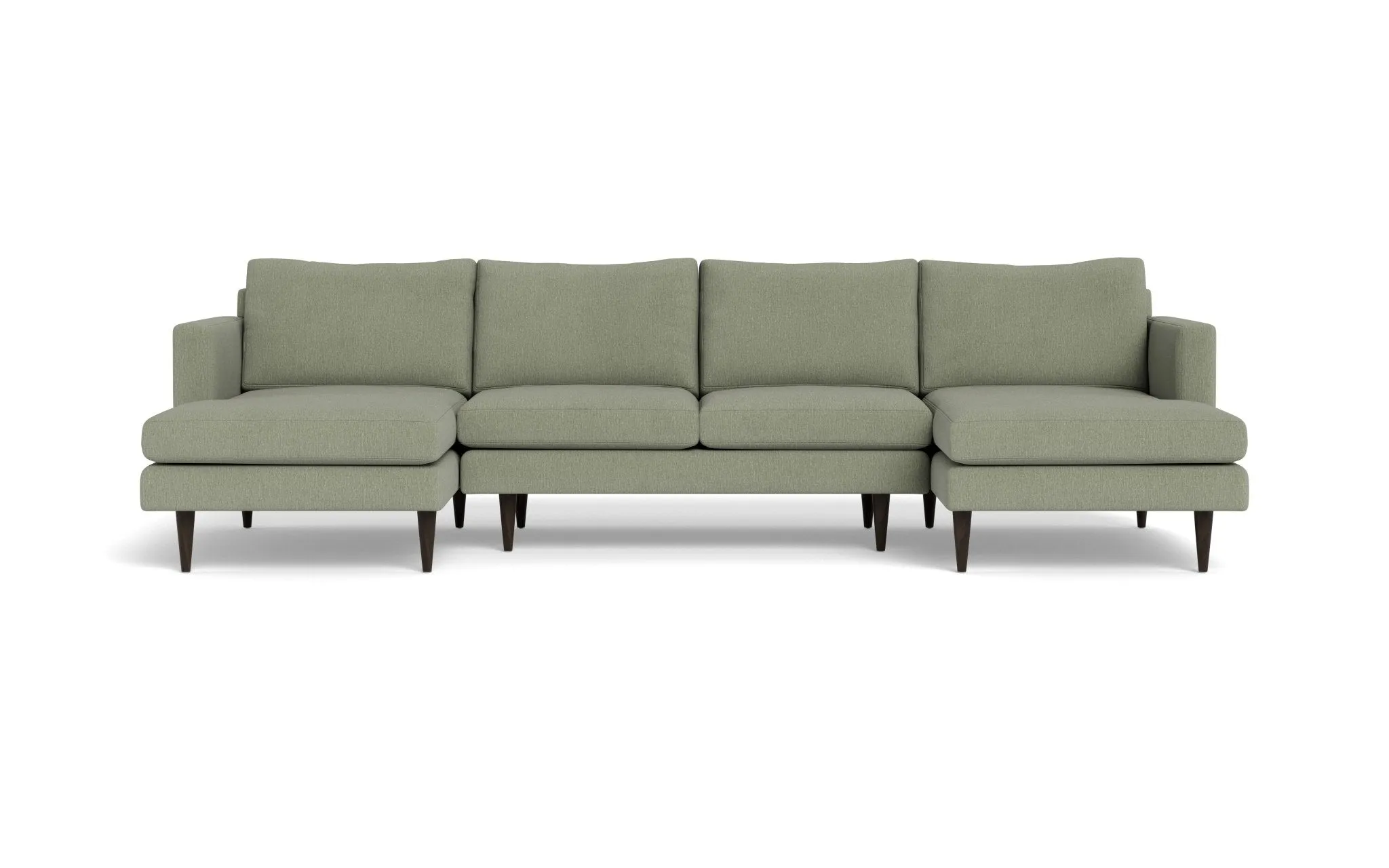 Wallace 126" Untufted Double Chaise U Sectional