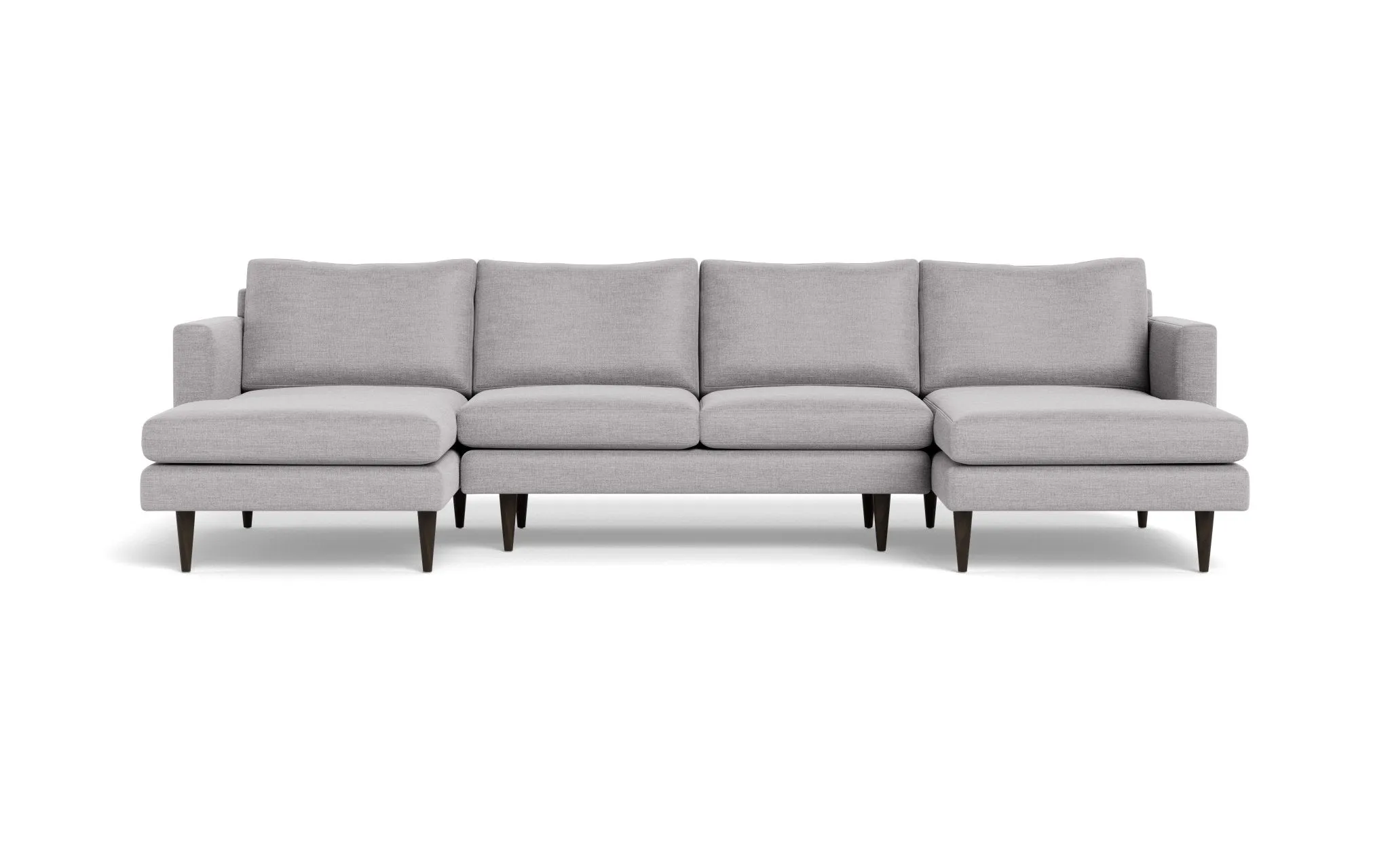 Wallace 126" Untufted Double Chaise U Sectional
