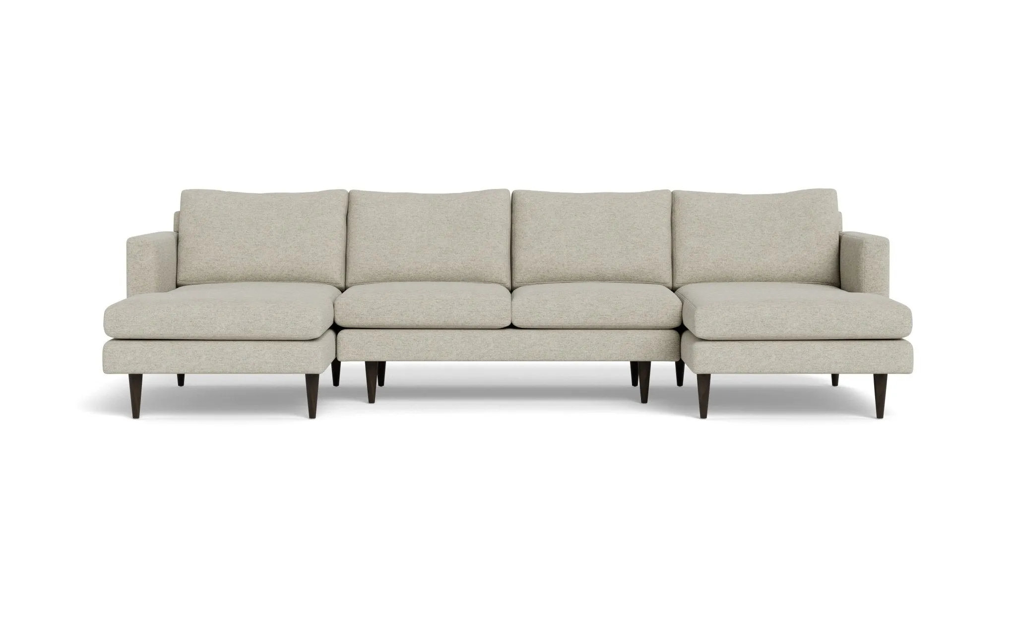 Wallace 126" Untufted Double Chaise U Sectional