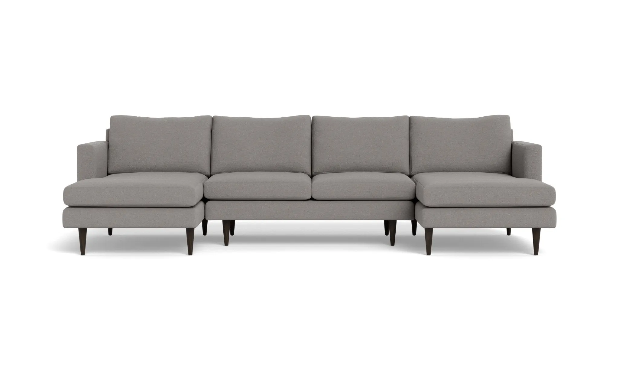 Wallace 126" Untufted Double Chaise U Sectional