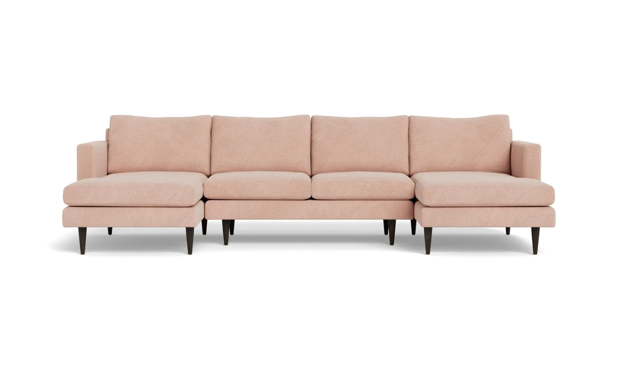 Wallace 126" Untufted Double Chaise U Sectional