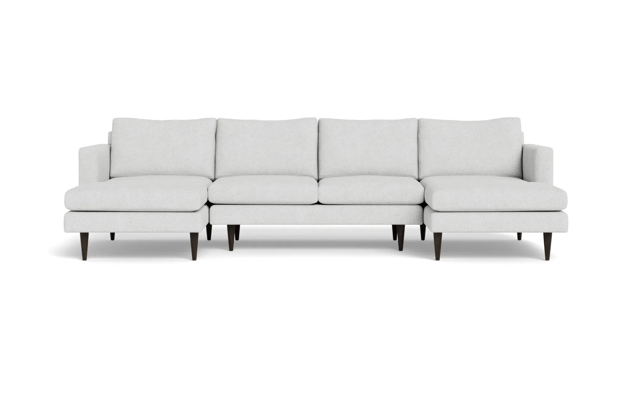 Wallace 126" Untufted Double Chaise U Sectional