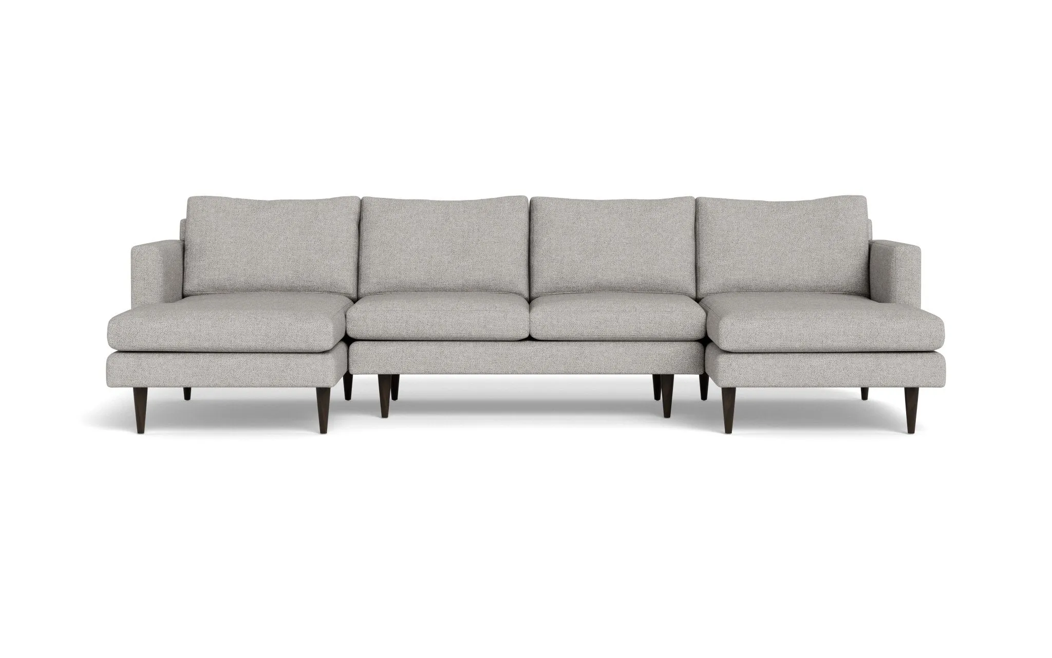 Wallace 126" Untufted Double Chaise U Sectional
