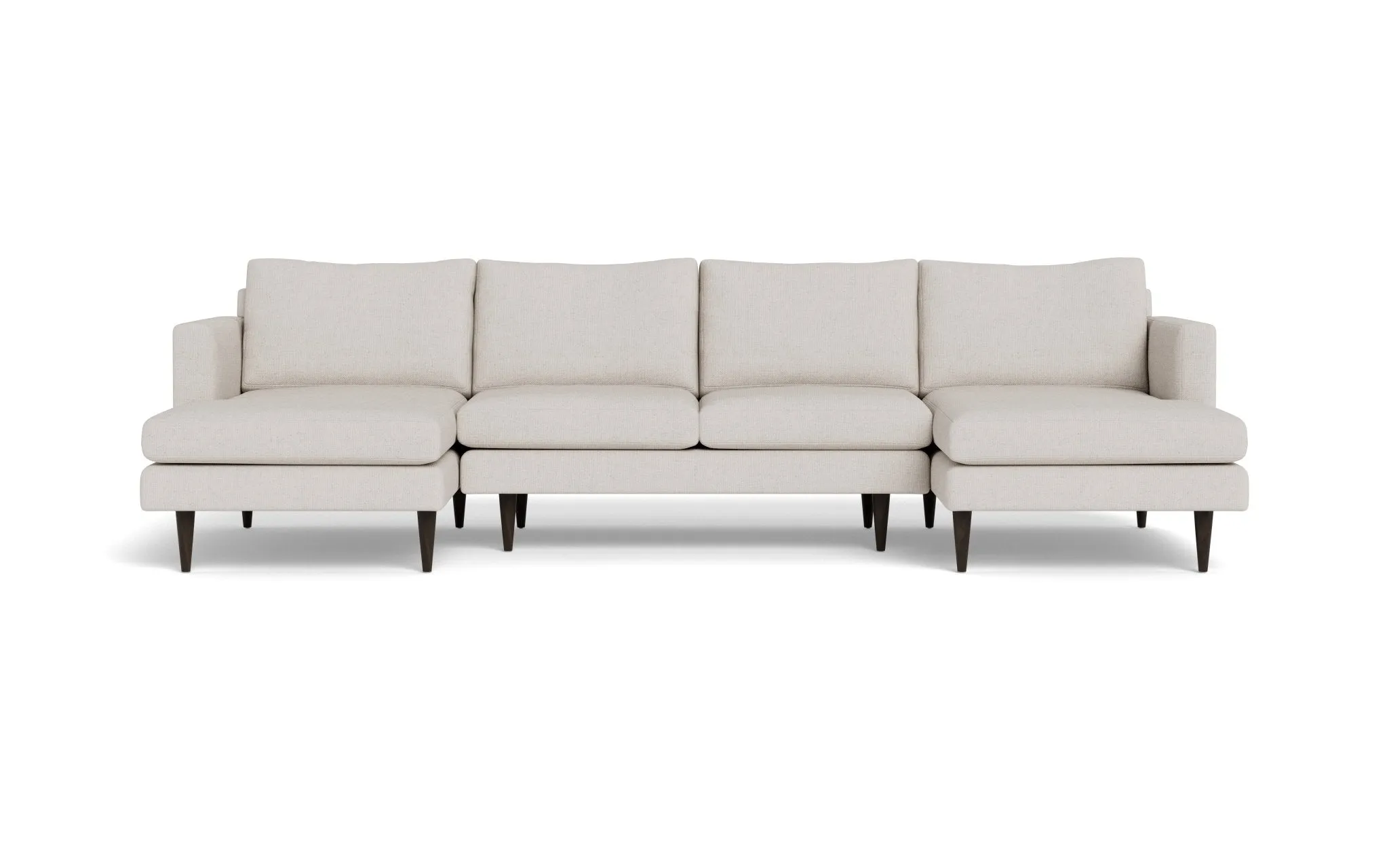 Wallace 126" Untufted Double Chaise U Sectional