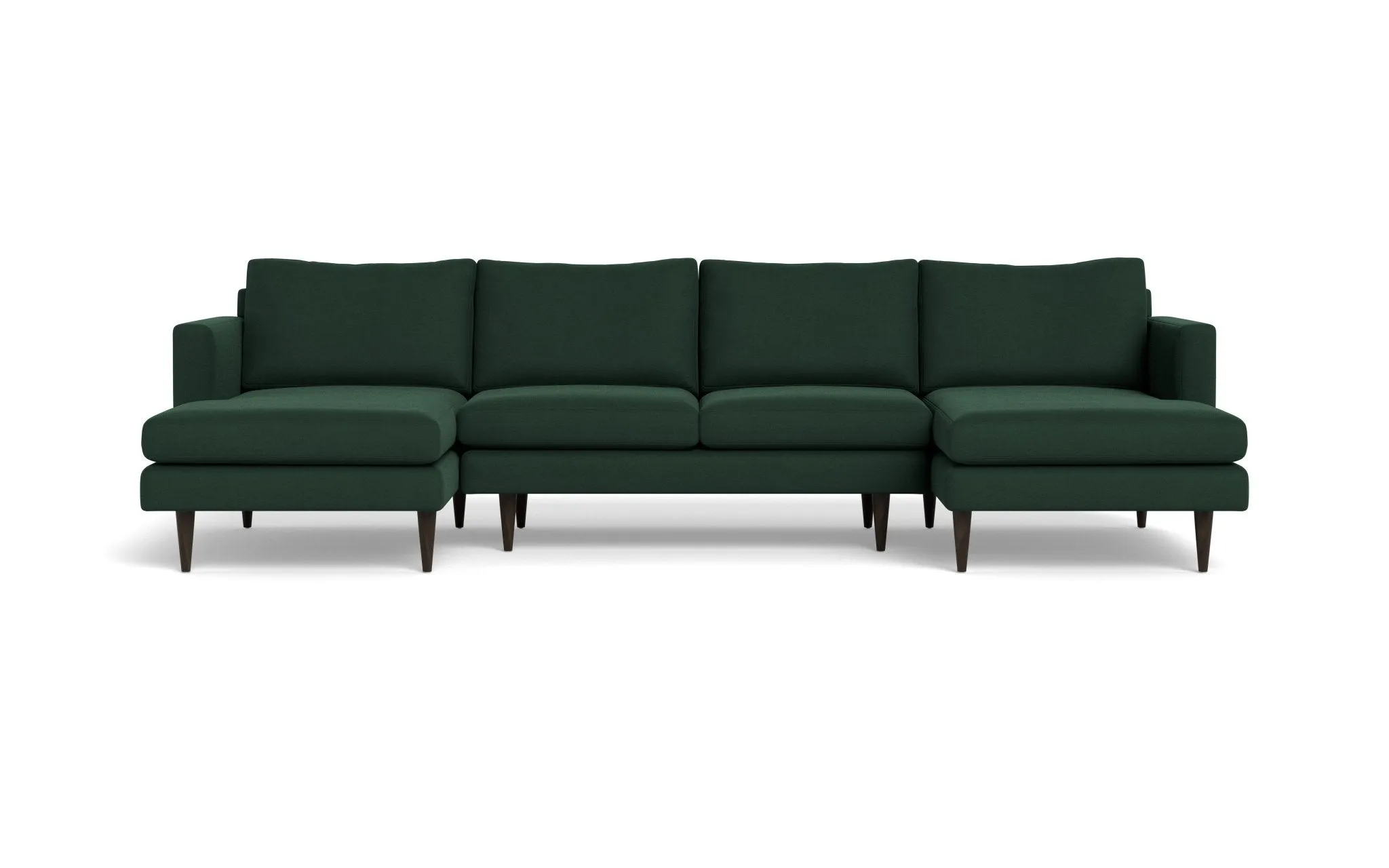 Wallace 126" Untufted Double Chaise U Sectional